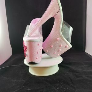 Upscaled pleaser heels